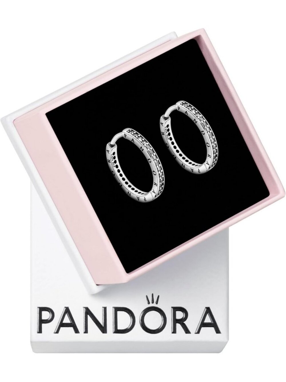 Sparkle Logo Hoop Earrings - Elegant Design, Perfect for Everyday Wear